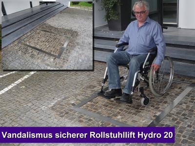 Vandalismus sicherer Rollstuhllift Hydro 20
