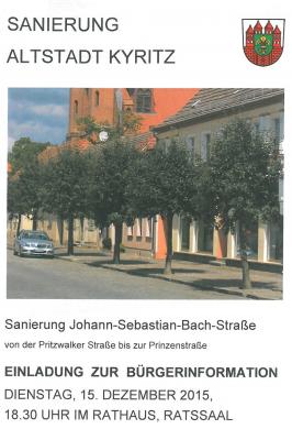 Vorschaubild zur Meldung: Einladung zur Bürgerinformation Johann-Sebastian-Bach-Straße