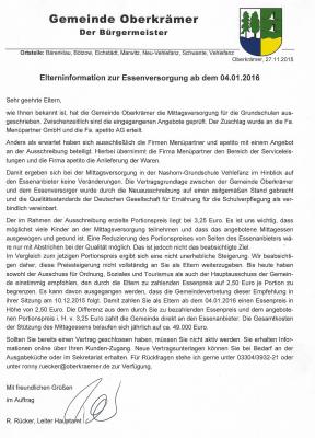 Elterninformation zur Essenversorgung ab dem 04. Januar 2016 (Bild vergr&ouml;&szlig;ern)