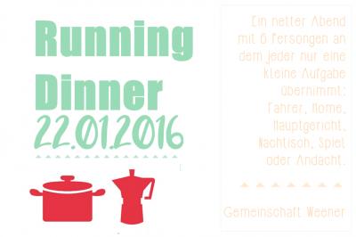 Running Dinner am 22.01.2016