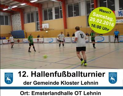 12. Hallenfußballturnier der Gemeinde Kloster Lehnin