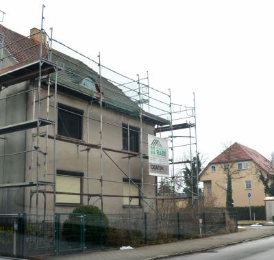 Hier geht&#039;s vorwärts: Baugerüste an der Ruhlander Straße