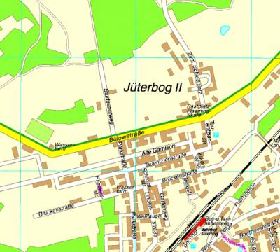 Karte: Stadtplan Jüterbog Städte-Verlag - https://www.unser-stadtplan.de/stadtplan/jueterbog/kartenstartpunkt/stadtplan-jueterbog.map (Bild vergrößern)