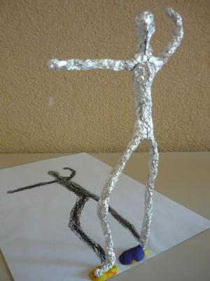 Foto zur Meldung: Klasse 5b: Kleine Giacomettis