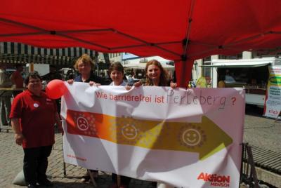 Foto: Awo Prignitz | Aktionstag "Gemeinsam für eine barrierfreie Stadt" auf dem Großen Markt in Perleberg