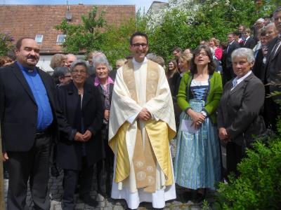 Delegation von Gemeinde und Pfarrei bei der Priesterweihe von Pater Felix Biebl und Pater Philipp Schmidbauer in Windberg