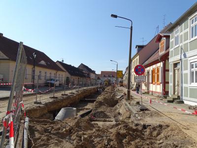 Stand der Bauarbeiten Johann-Sebastian-Bach-Straße