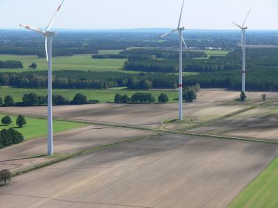 Windkraftanlagen in Uebigau-Wahrenbrück (Bild vergrößern)