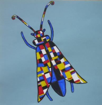 Foto zur Meldung: Klasse 5a: Malen wie Mondrian