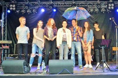 Jugendband „Gravity“ aus der Partnerstadt Kaarst - zu Gast beim Perleberg-Festival 2016
