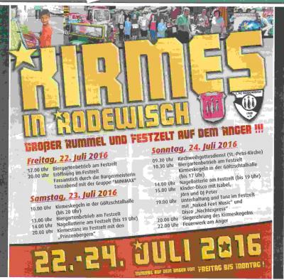 Rodewischer Kirmes vom 22.-24. Juli 2016