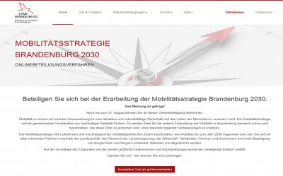Beteiligen Sie sich bei der Erarbeitung der Mobilitätsstrategie Brandenburg 2030