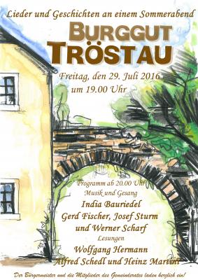 Vorschaubild zur Meldung: Romantischen Sommerabend im Burggut Tröstau