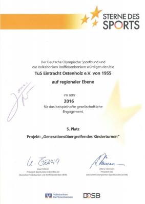 Urkunde mit Autogramm von Jonas Reckermann