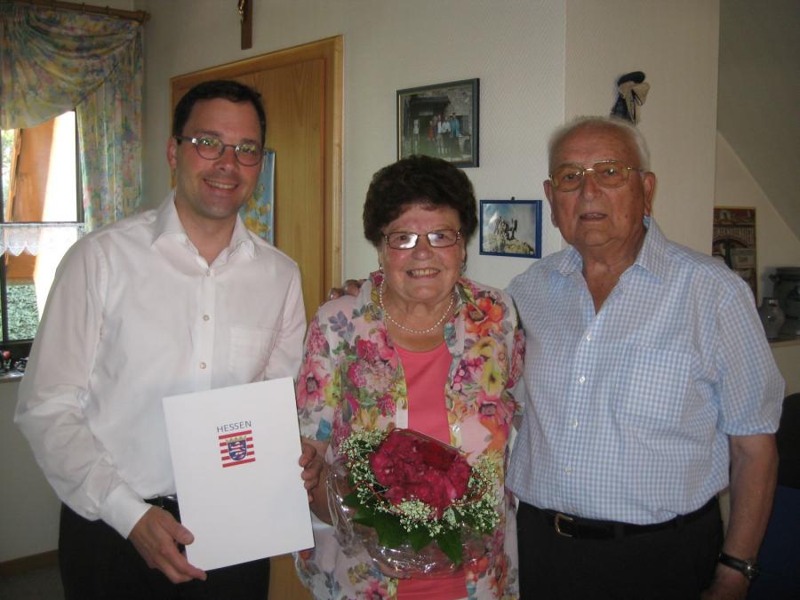 Gemeinde Flieden Diamantene Hochzeit des Ehepaares Helga und Alfred
