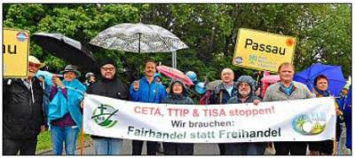 Vorschaubild zur Meldung: Protest aus der Region gegen CETA und TTIP