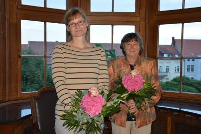 Folke Benz (li) und Annemarie Krämer nach ihrer Wahl. I Foto: Christiane Schomaker