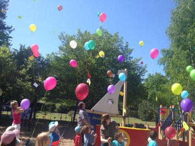 Die Kitakinder - hier in der "Kita am See" freuen sich auch auf die jährliche Luftballonaktion des Bündnis für Familie Falkensee.