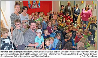 Kinder verabschieden Gerhard Haas