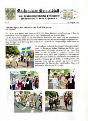 Foto zur Meldung: "Rathenower Heimatblatt" ab sofort in der Touristinfo erhältlich