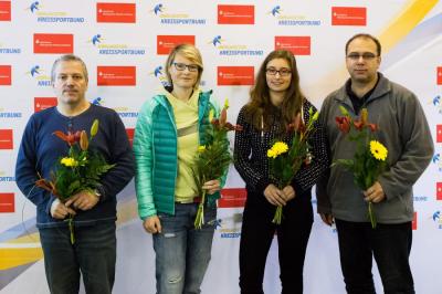 Foto: Der neue Sportjugendvorstand (vlnr Peter Junghans, Janine Teichgräber, Anna Knobloch, René Blümel) Foto zur Meldung: Neuer Sportjugendvorstand gewählt