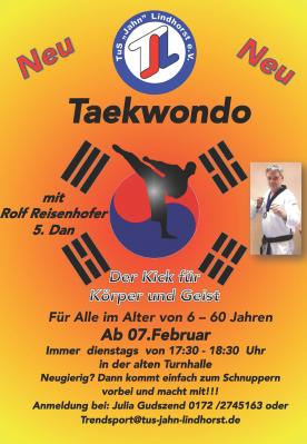 Erweiterung des Angebotes um eine Taekwondo-Gruppe