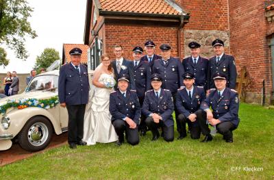 Hochzeit unter Feuerwehrleuten