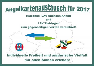 Angelkartenaustausch 2017 mit dem LAV Thüringen vereinbart