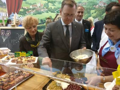 Der Thüringer Ministerpräsident am Behrunger Stand