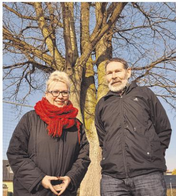 Foto zur Meldung: Groß Laasch - Verletzter Baum wird Kunstwerk