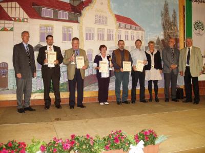 von links:Gerhard Rohn, Maik Schwabe , Karl-Heinz Stange , Maria Fischer , Helmut Hansen, Horst Kunz , Petra Kittl, Horst Breer und Rolf König