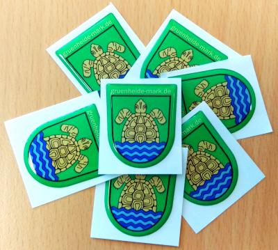 Grünheider Wappen jetzt als 3D-Sticker (Bild vergrößern)