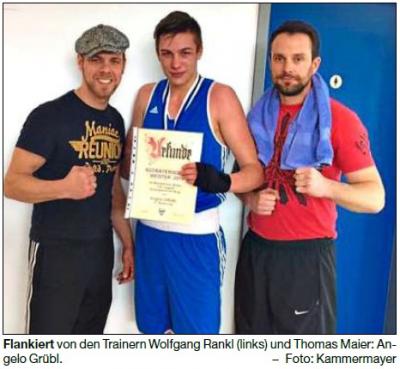 Vorschaubild zur Meldung: Südbayern-Meister Angelo Grübl boxt in Straubing um Bayern-Ehren