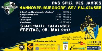 Handball-Eventspiel: „Die Recken“ kommen – Die Bundesligaprofis vom TSV Hannover-Burgdorf treffen am 5. Mai auf „Die Falken“ vom SSV Falkensee