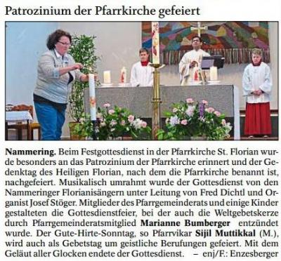 Pfarrei Nammering feiert Patrozinium