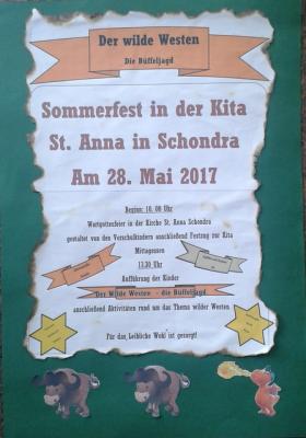 Plakat zum Kindergartenfest