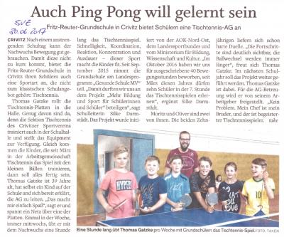 Foto zur Meldung: Auch Ping Pong will erlernt sein