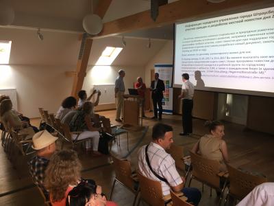 Besuch der Belarussischen Delegation bei Brandenburg 21 im Haus der Natur (Foto: IBB) (Bild vergrößern)