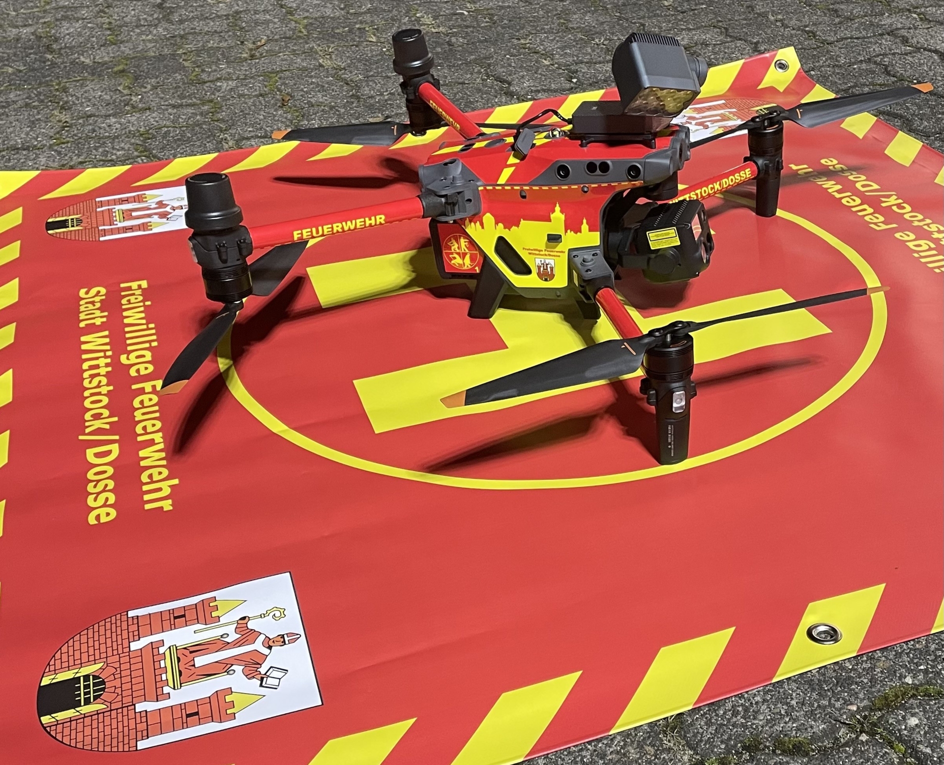 Die neue Drohne der Wittstocker Feuerwehr.