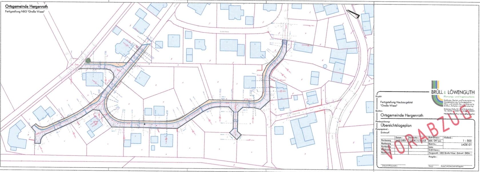 Uebersichtsplan Strassenausbau