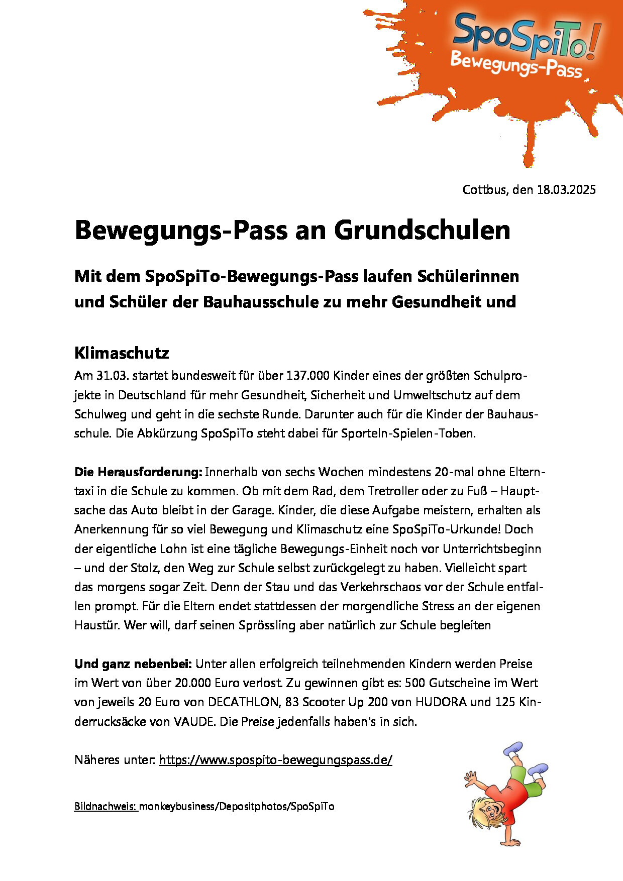 Bewegungspass an Grundschulen