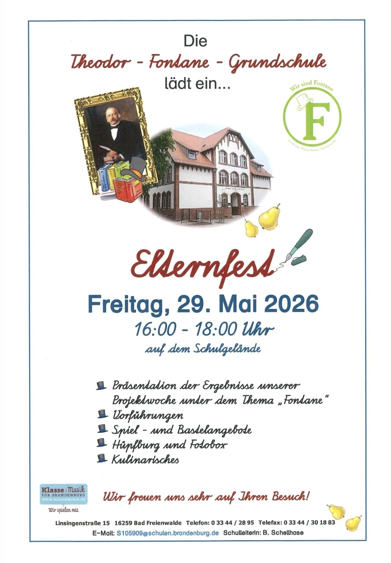 Einladung zum Elternfest