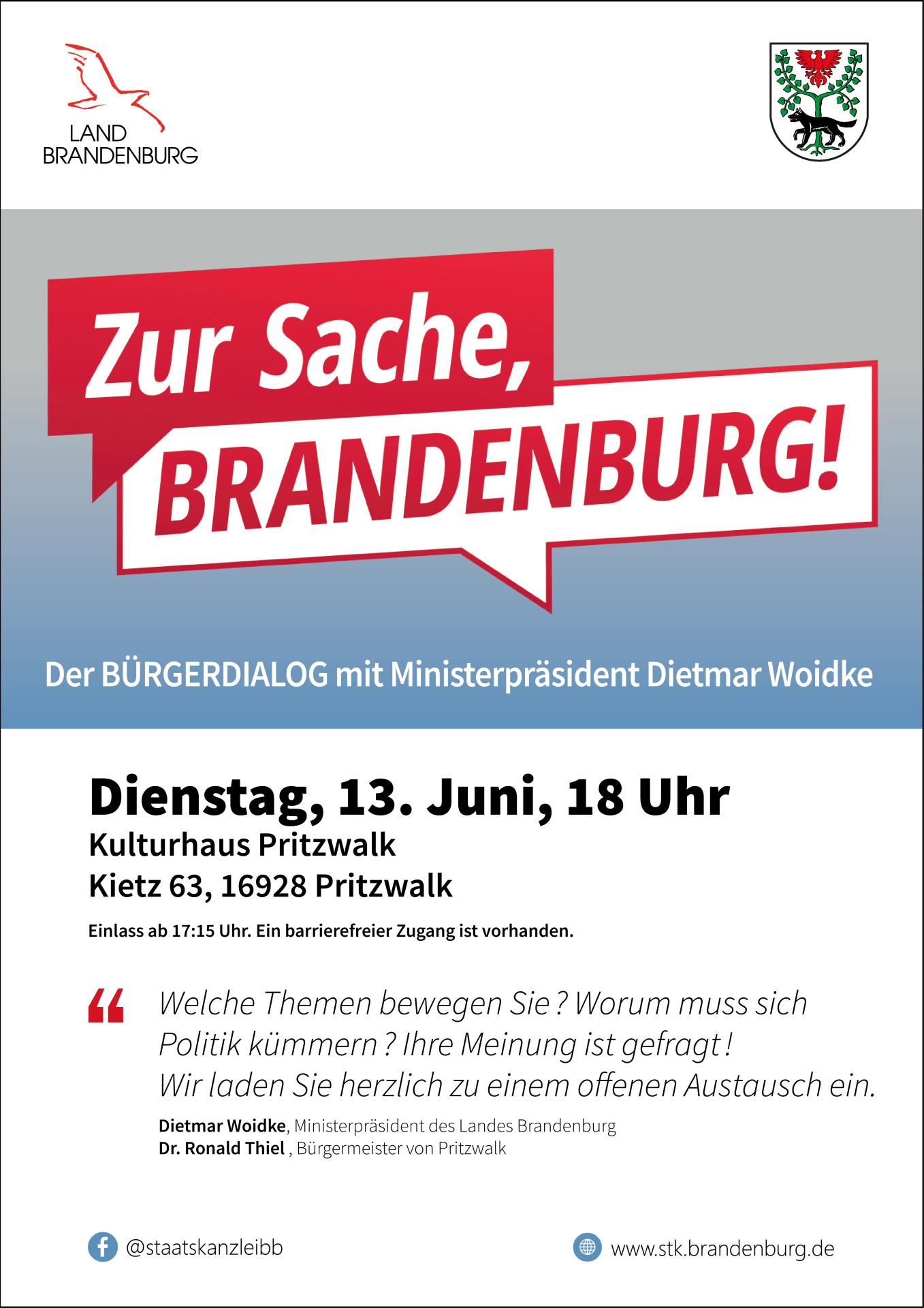 Das Plakat zum Bürgerdialog.