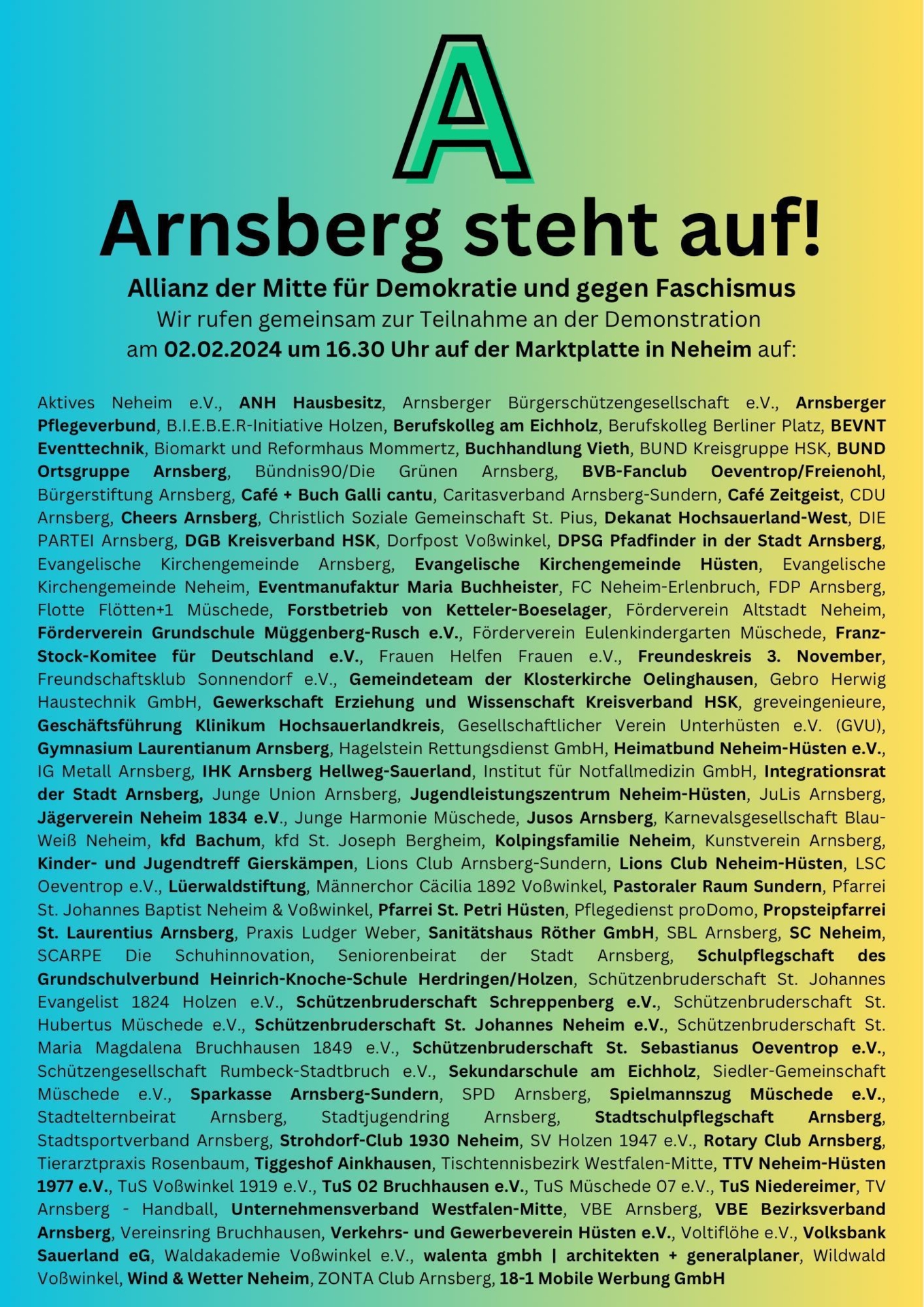 Unterstützer der Demo