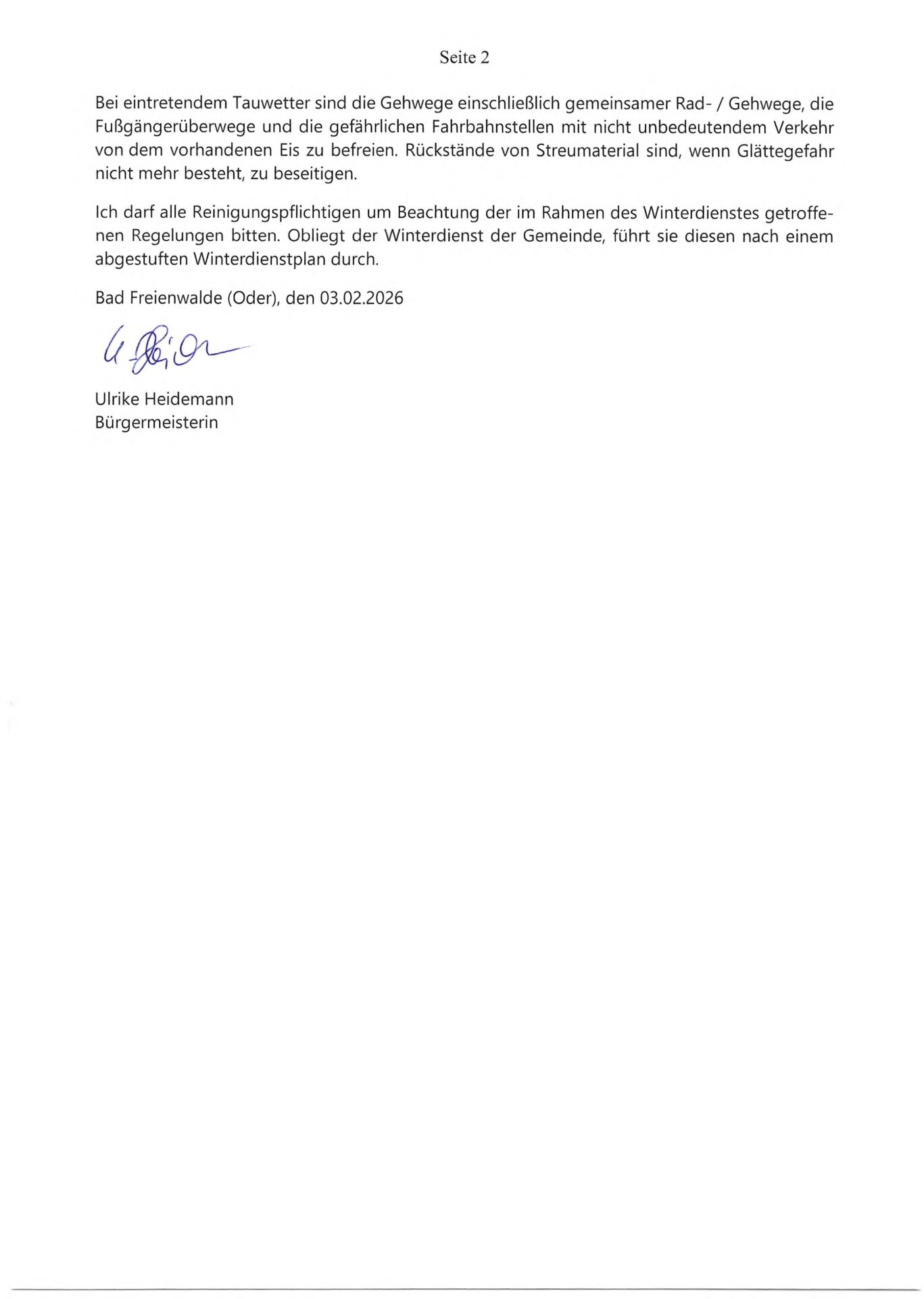 Bekanntmachung_Hinweise zur Durchführung des Winterdienstes-2