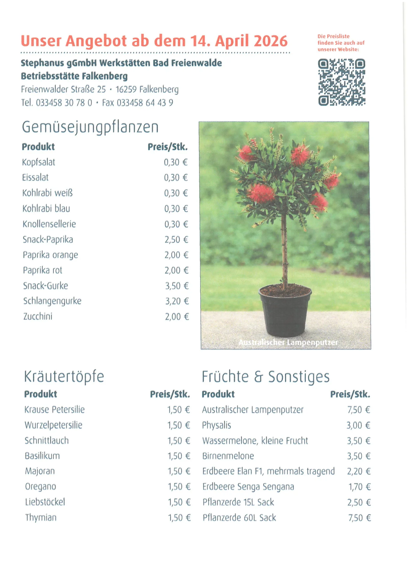 Angebot ab 14.04.2026