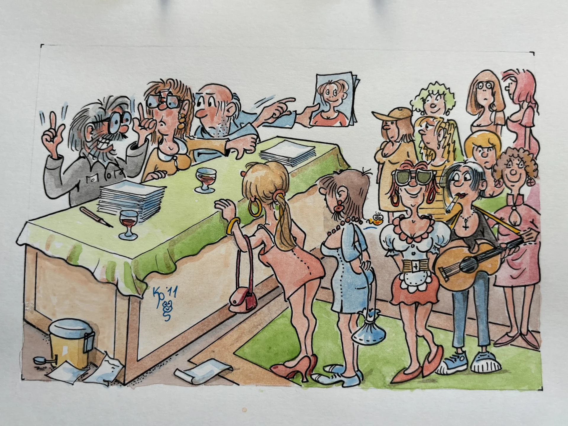 Foto: Karikatur von K. Pfauter