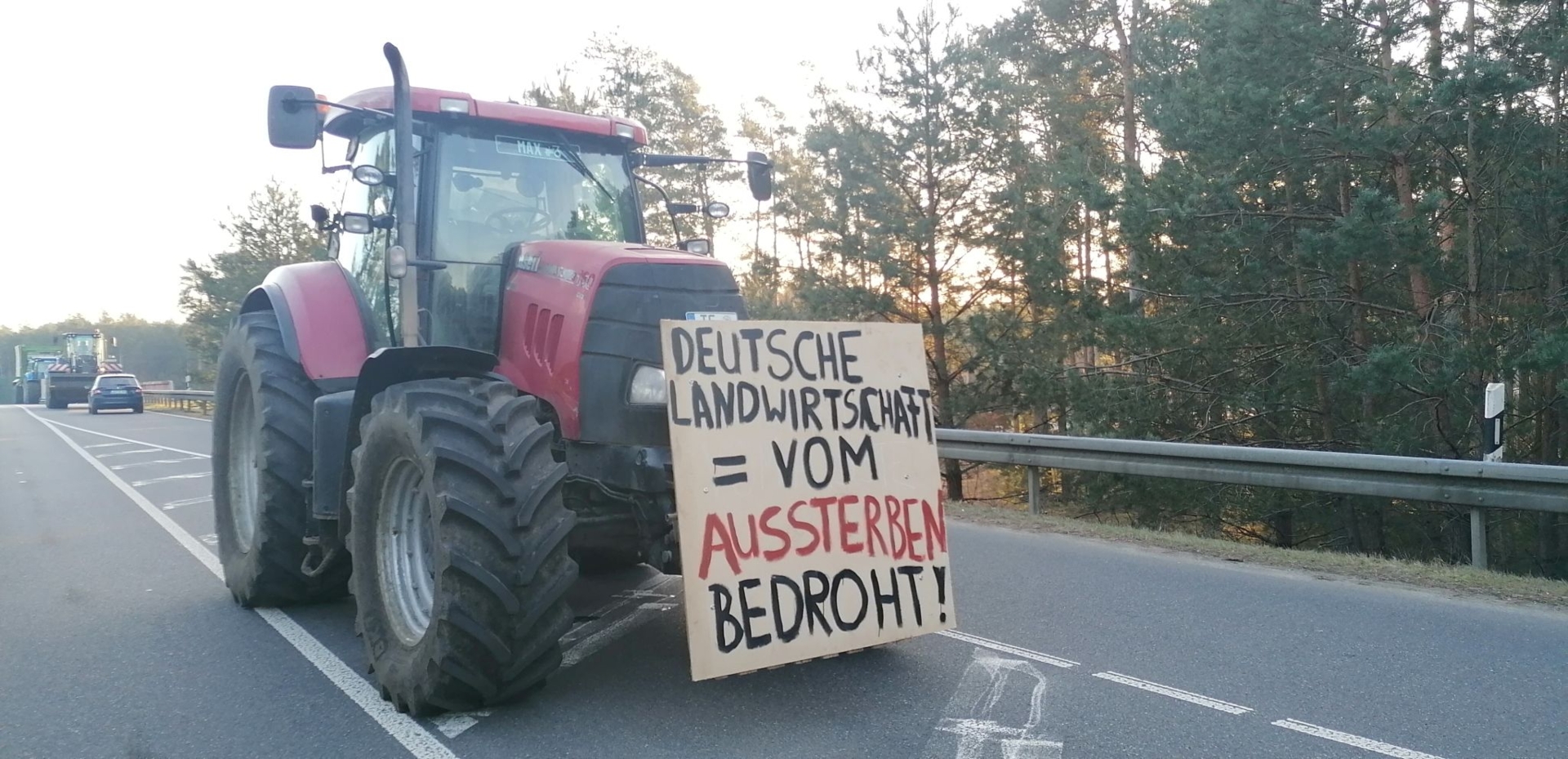 Bauernproteste Baruth. Foto: Dörthe Ziemer