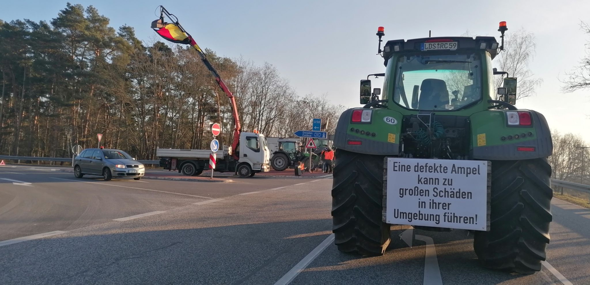 Bauernproteste Freiwalde. Foto: Dörthe Ziemer