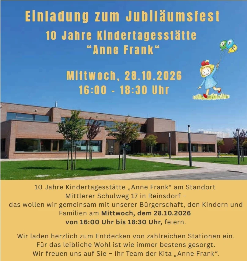 Einladung zum Jubiläum